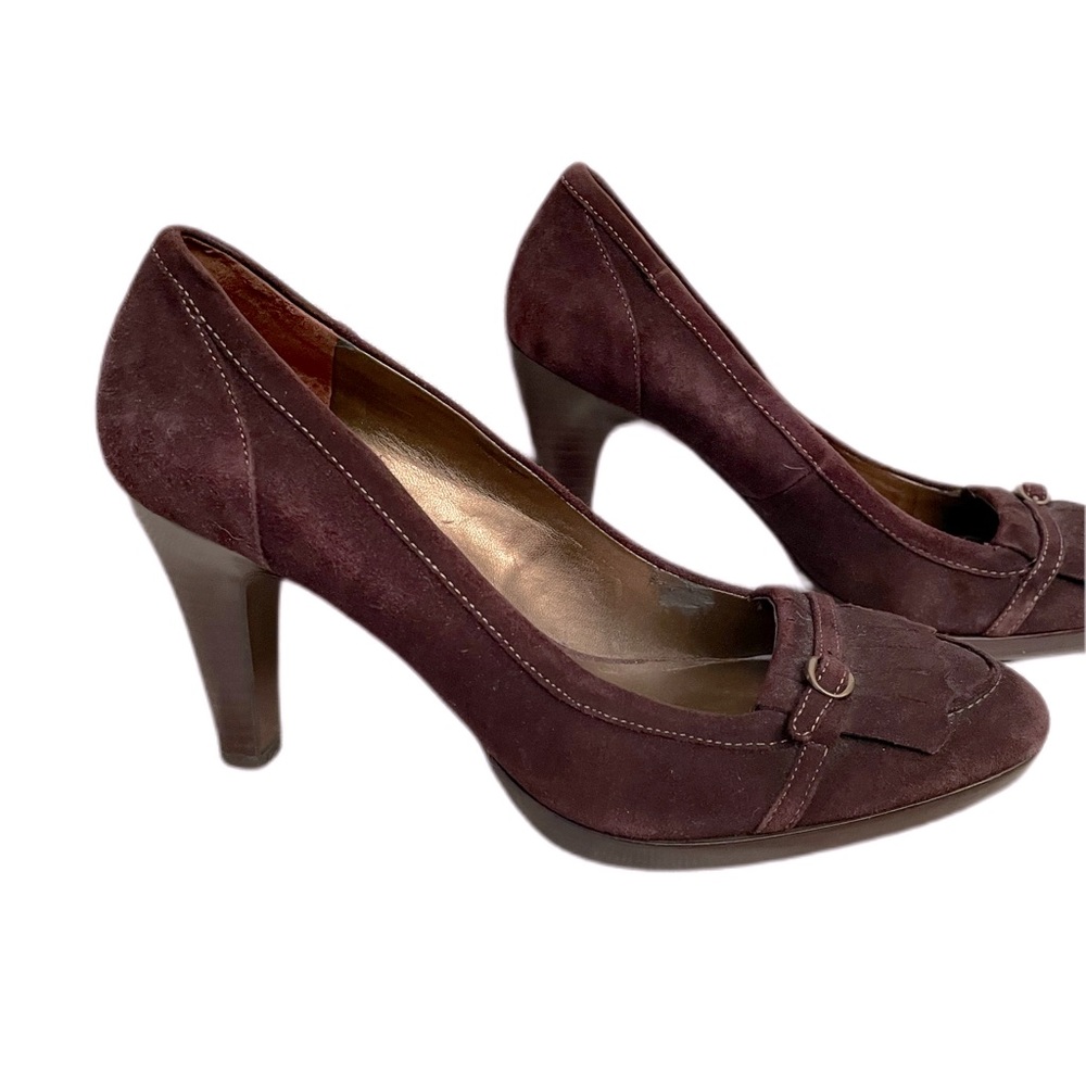 Ann Taylor Loft Brown suede heels 9